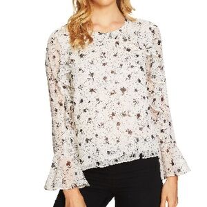 Dotty Ruffle Trim Top